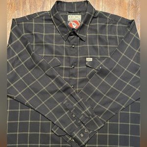 DIXXON long sleeve flannel “Stay Gold”